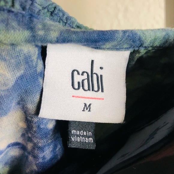 CABI style #5714 Woodstock tie dye linen blend oversized babydoll top size M - Picture 7 of 8